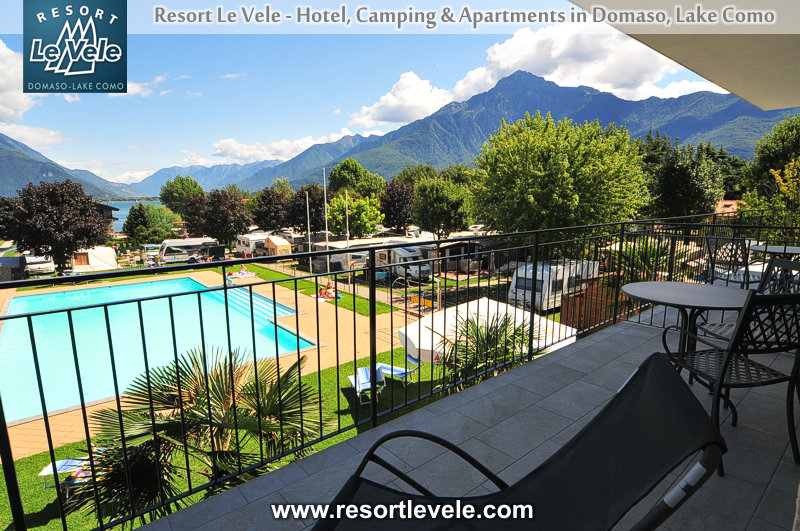 Hotel Resort Le Vele Domaso Comomeer - kamer met balkon met uitzicht op het meer